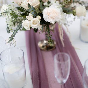 10 Ft Mauve Sheer Chiffon like table runner